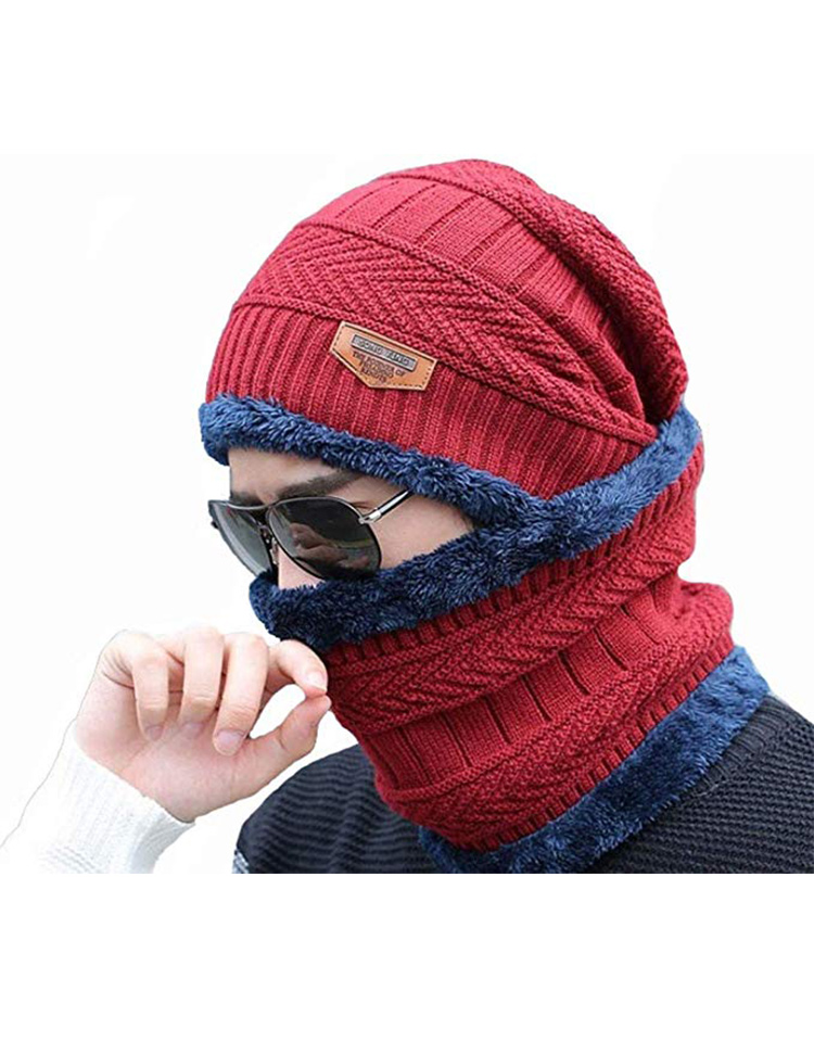 Premium Quality Ultra Soft Unisex Woolen Beanie Cap Plus Neck Scarf Set